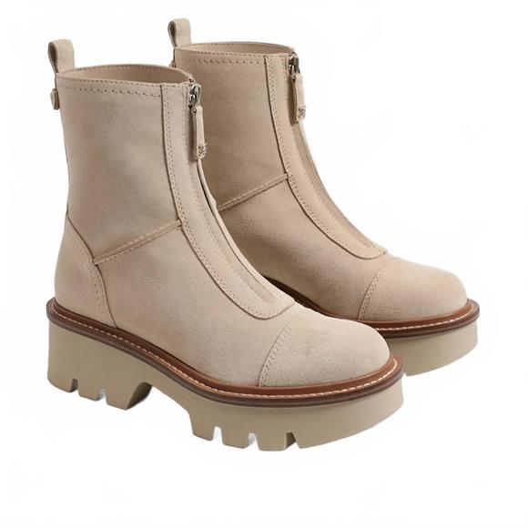 NEW SAM EDELMAN women's cooper fall bootie in beige - Picture 1 of 7